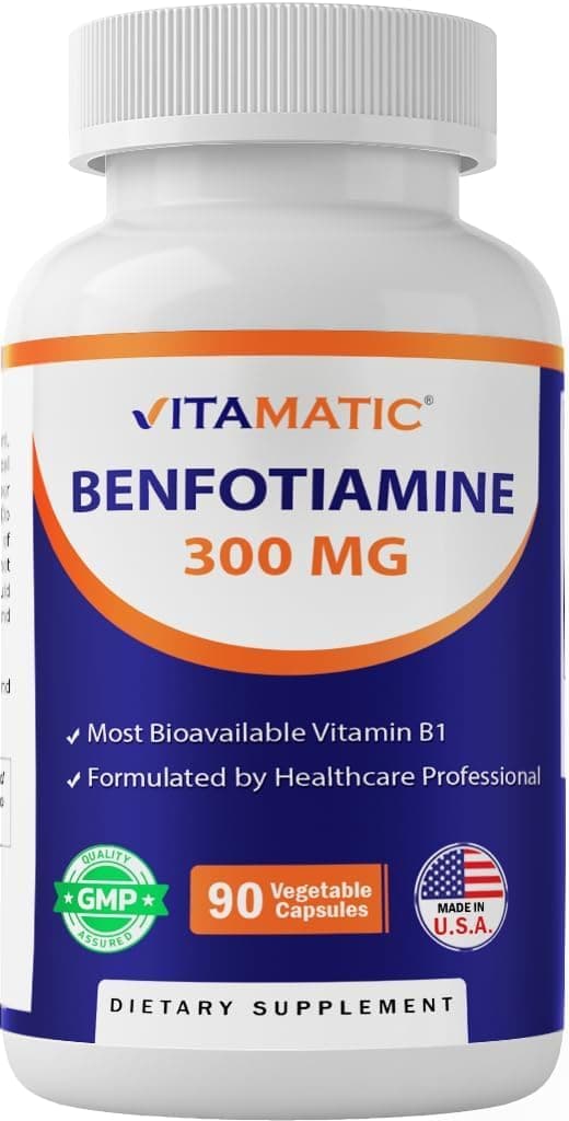 Vitamatic Benfotiamine 300 mg 90 Vegetarian Capsules - Also…