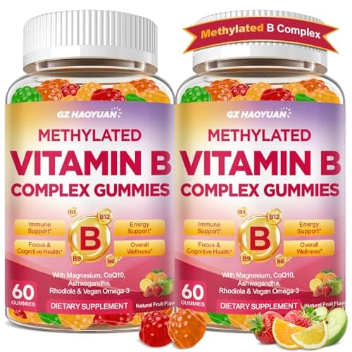 Methylated Vitamin B Complex Gummies for Women & Men…