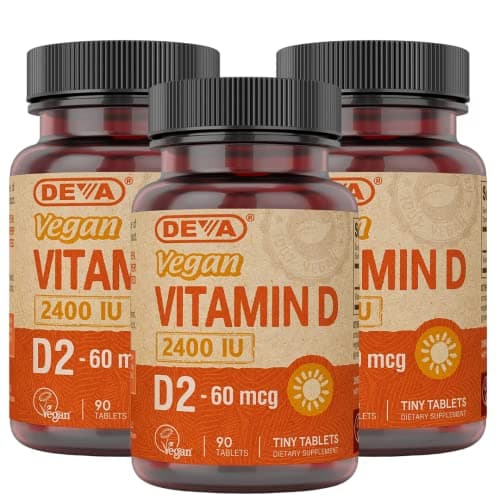 DEVA Vegan Vitamin D2 60 mcg 2400 IU