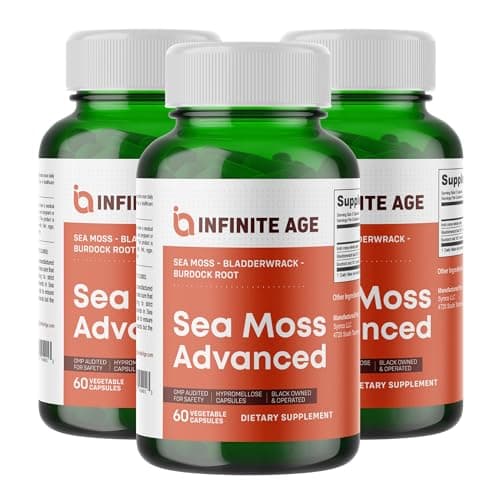 INFINITE AGE 3 Pack of 1250mg Sea Moss Advanced Superfood…