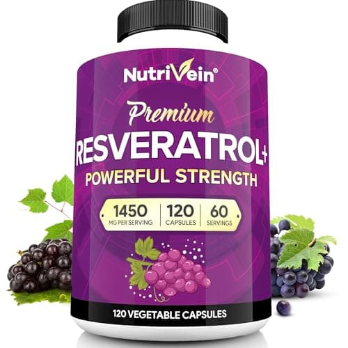 Nutrivein Resveratrol Supplement 1450 mg with Green Tea & Acai…