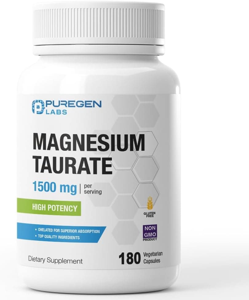 Puregen Labs Magnesium Taurate 1500mg per Serving [High…