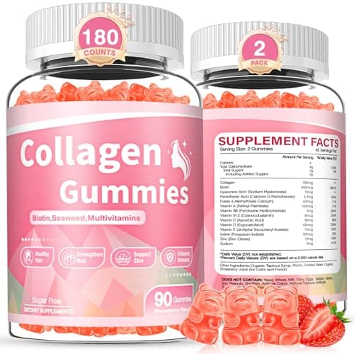 180 Count Collagen Gummies Collagen Protein Type I II III V X…