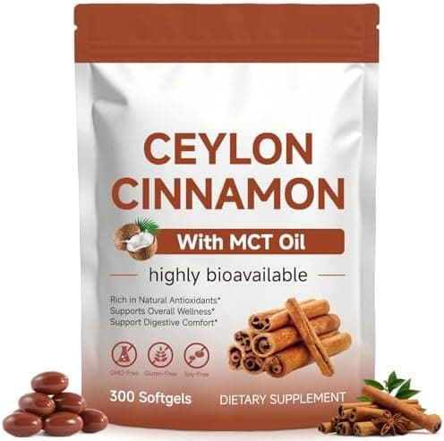 Ceylon Cinnamon Capsules 300 Softgels - Cinnamon Supplements…