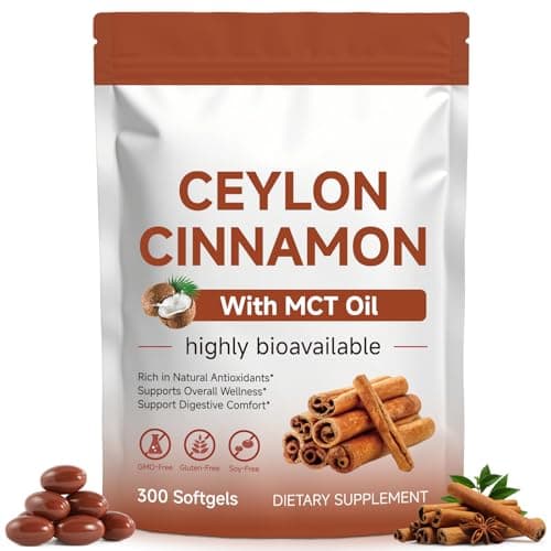 Ceylon Cinnamon Capsules 300 Softgels - Cinnamon Supplements…
