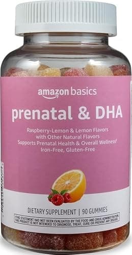 Amazon Basics Prenatal & DHA Gummy, 90 Count