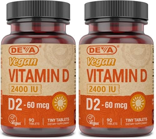 DEVA Vegan Vitamin D2 60 mcg 2400 IU