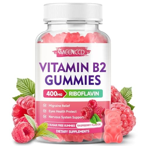 MEENCCD Vitamin B2 Gummies Riboflavin 400mg Supplement…