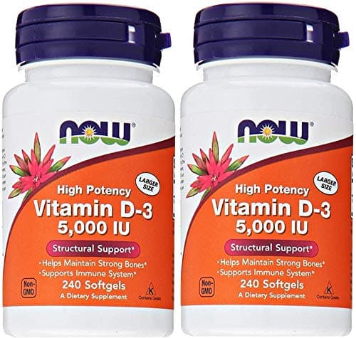 Vitamin D3 5,000 IU, 240 softgels (Pack of 2)