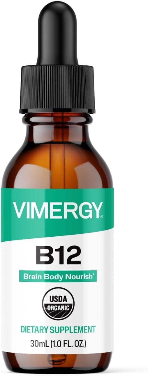 Vimergy USDA Organic Liquid Vitamin B12 Supplement 2500 mcg