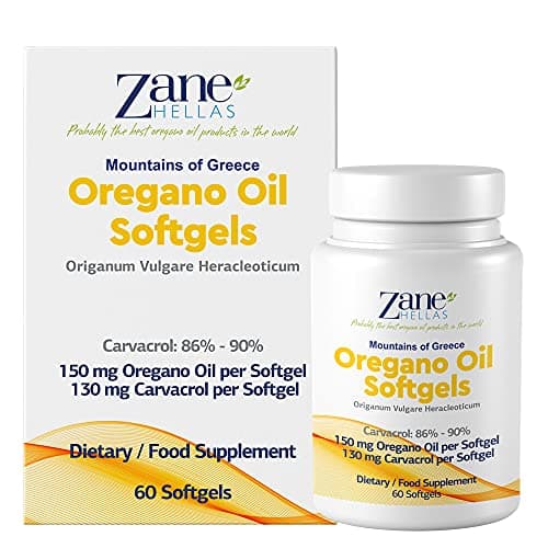 Zane Hellas 130 mg Carvacrol - 150 mg Oregano Oil per Softgel.…