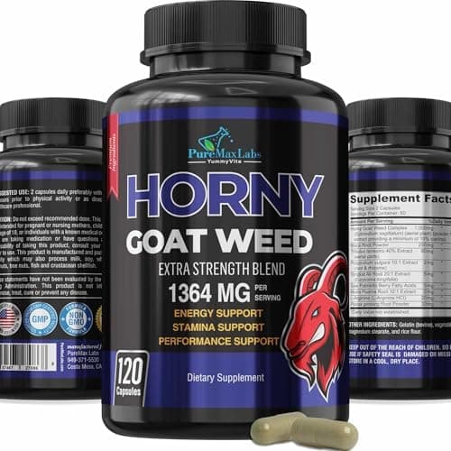 YUMMYVITE Horny Goat Weed Extra Strength -120 Capsules w. Maca