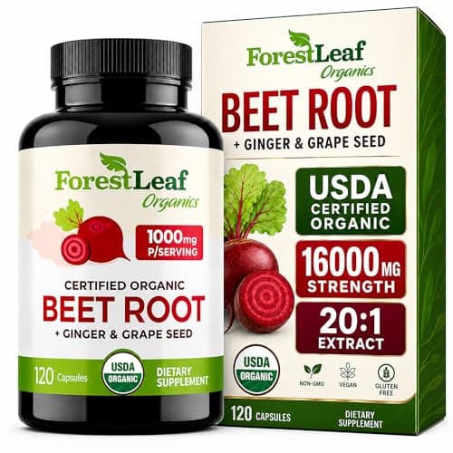 ForestLeaf USDA Organic Beet Root Capsules - Beetroot…