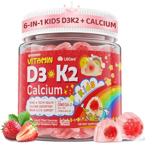 Vitamin D3 K2 + Calcium Liquid-filled Gummies for Kids & Teens