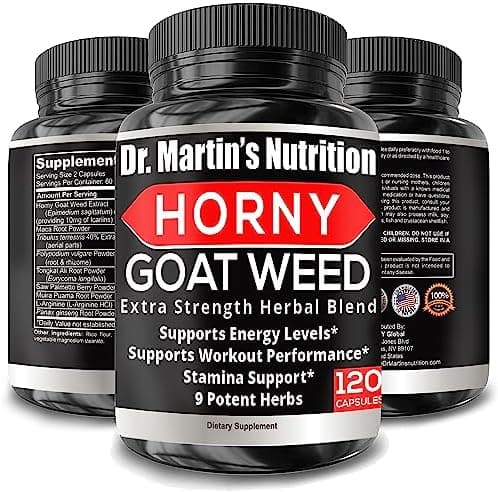 Horny Goat Weed for Men & Women - 120 Capsules
