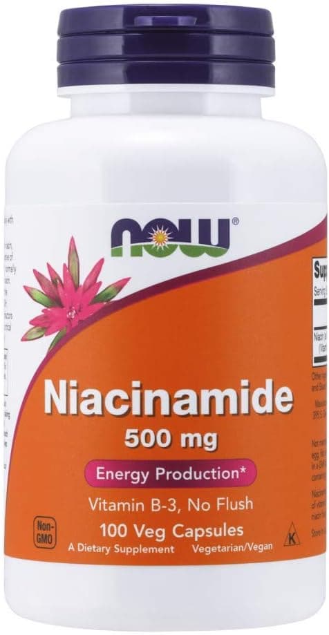 NOW Foods Niacinamide 500mg Vitamin B-3 Capsules
