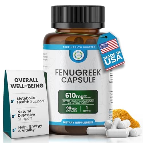 Organic Fenugreek Capsules 610 mg – Fenugreek Supplement…