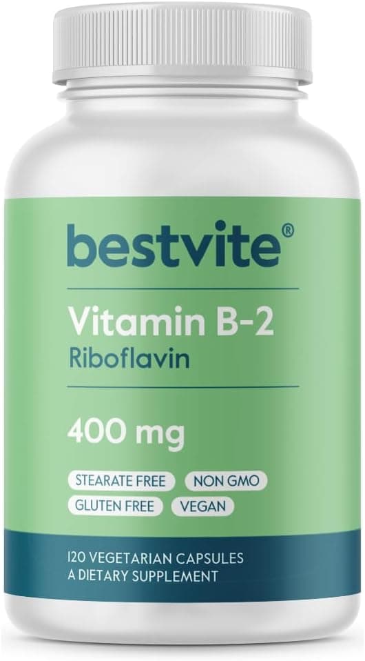 BESTVITE Vitamin B-2 (Riboflavin) 400mg (120 Vegetarian…