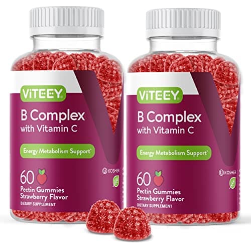 Viteey Vitamin B Complex Gummies with Vitamin C - 120 Count…