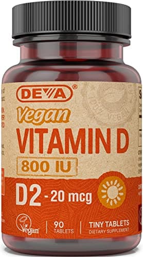 DEVA Vegan Vitamin D2 800 IU