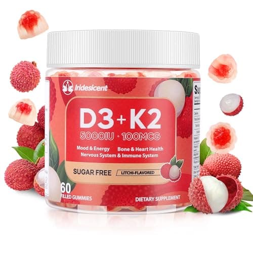 Vitamin D3 K2 Gummies Sugar Free - 60 Count | 5