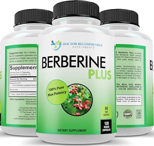 DOCTOR RECOMMENDED SUPPLEMENTS Berberine Plus 1200mg Per…