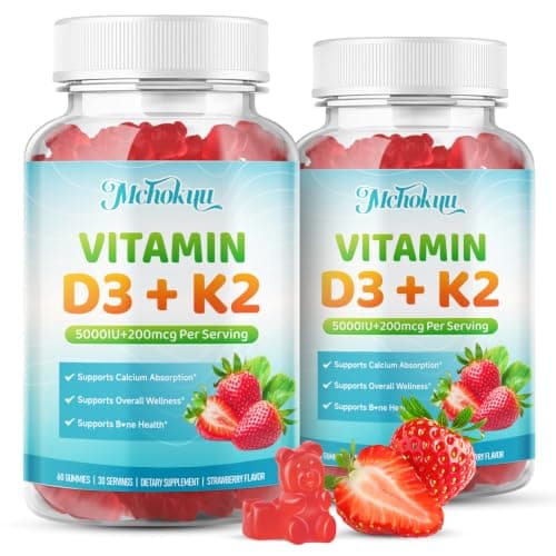 Vitamin D3 K2 Gummies with Calcium – Bone & Immune Support