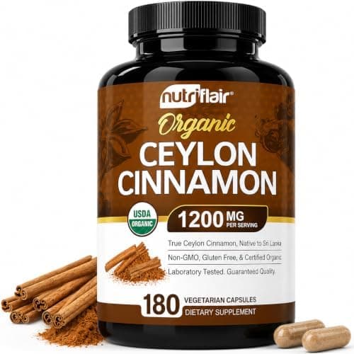 NutriFlair Organic Ceylon Cinnamon (100% Certified Organic…