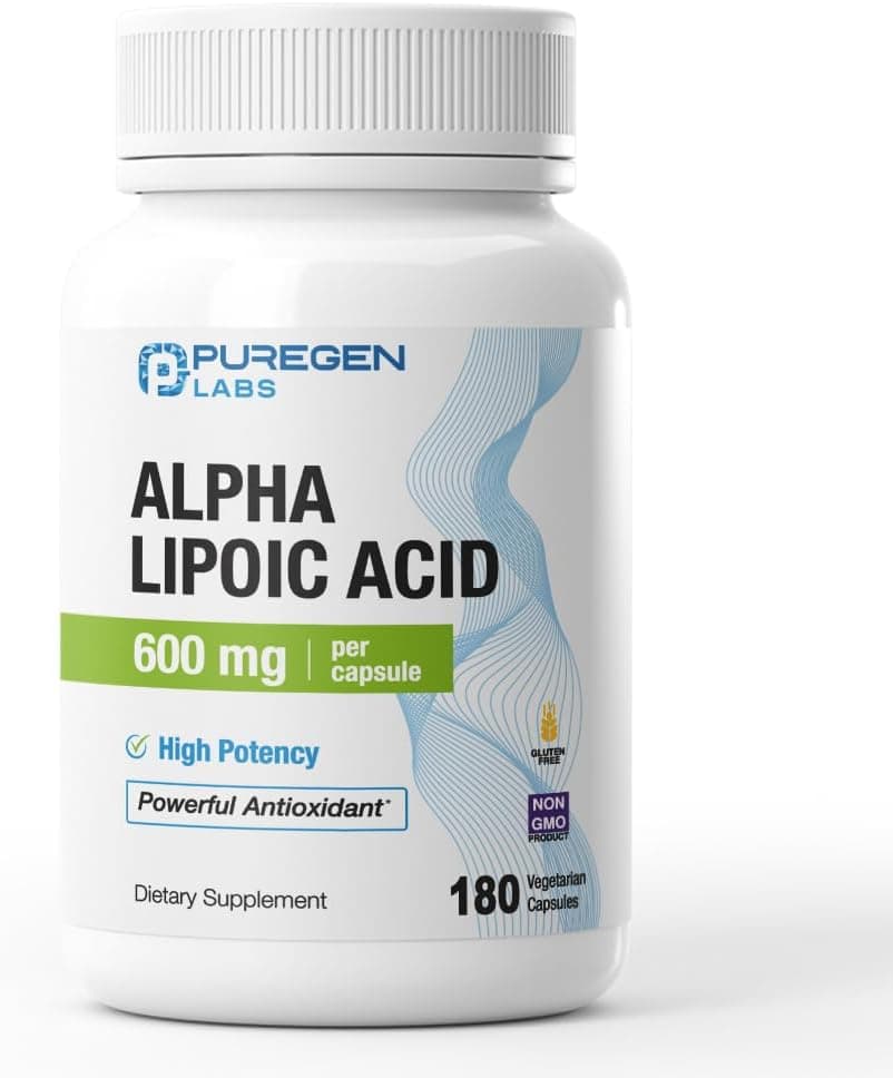 Puregen Labs Alpha Lipoic Acid 600mg [High Potency] 180…