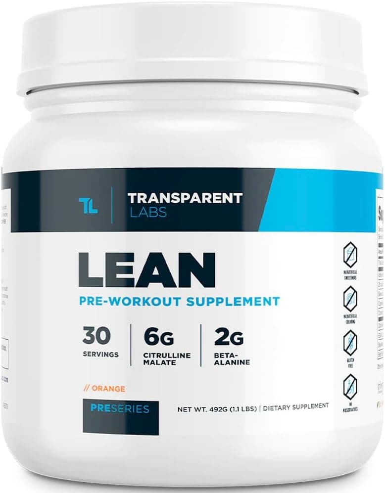 Transparent Labs Lean Pre-Workout - Body Recomposition Pre…