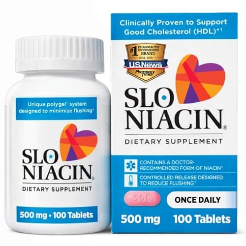 Slo-Niacin Slow Release Niacin 500mg – Vitamin B3 Supplement…