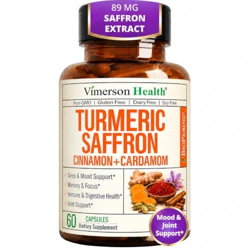 Saffron Supplements with Turmeric Curcumin