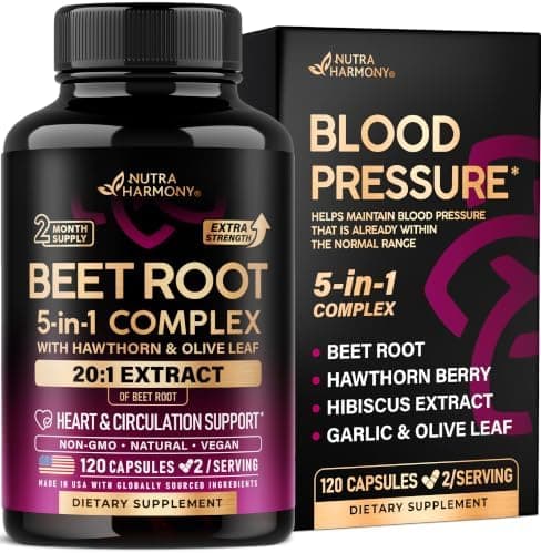 Beet Root Capsules - Healthy Blood Pressure Support…