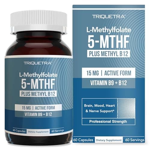 L Methyl Folate 15mg Plus Methyl B12 Cofactor – High Potency
