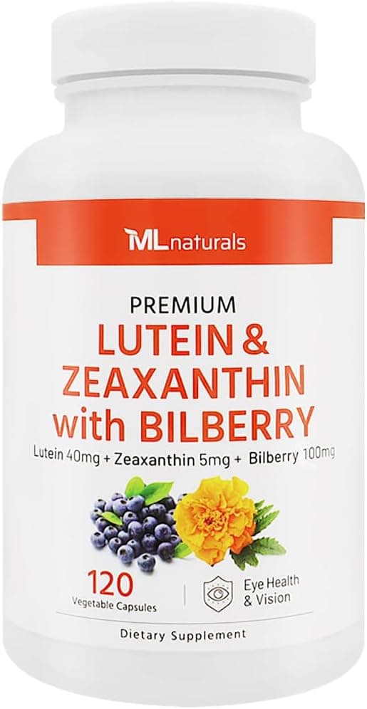 ML Naturals Lutein & Zeaxanthin with Bilberry – 40mg Lutein