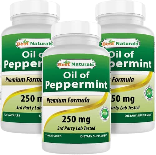 Best Naturals Peppermint Oil 250 mg 120 Capsules (120 Count…