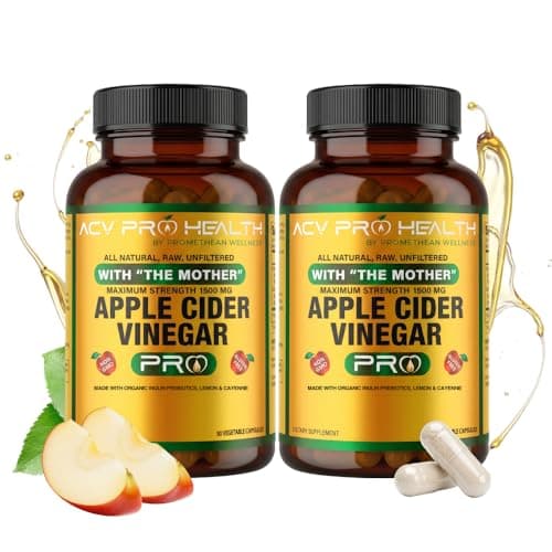 Promethean Wellness ACV Pro Apple Cider Vinegar Capsules 2-PK…