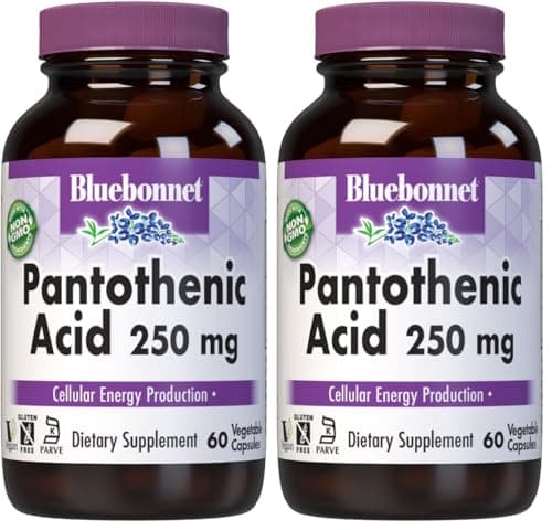 BlueBonnet Nutrition Pantothenic Acid 250 mg Daily Vitamin B5…