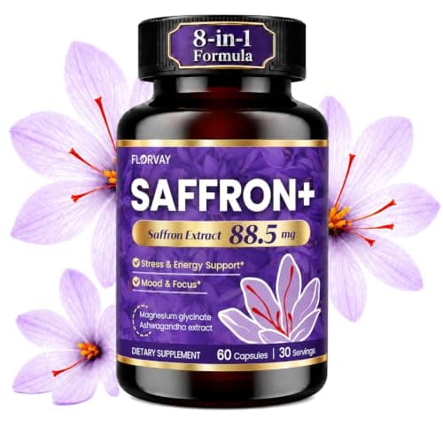 Saffron Extract Supplements 88.5mg for Women with Ashwagandha…
