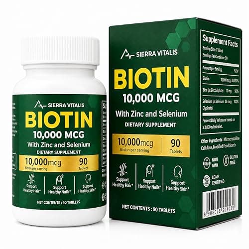 Biotin 10000mcg Hair Growth Women Men
