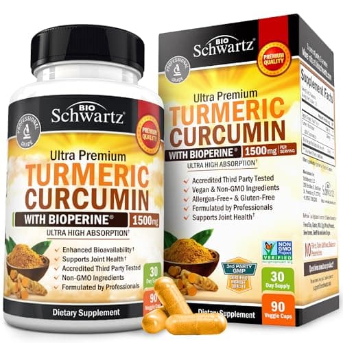 Turmeric Curcumin with Black Pepper Extract 1500mg - High…