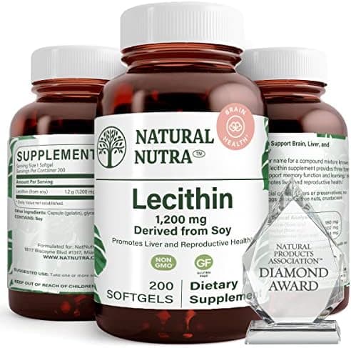 Natural Nutra Soy Lecithin 1200mg Supplement