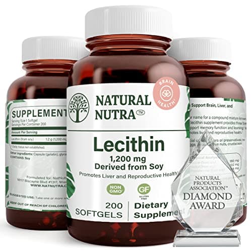 Natural Nutra Soy Lecithin 1200mg Supplement