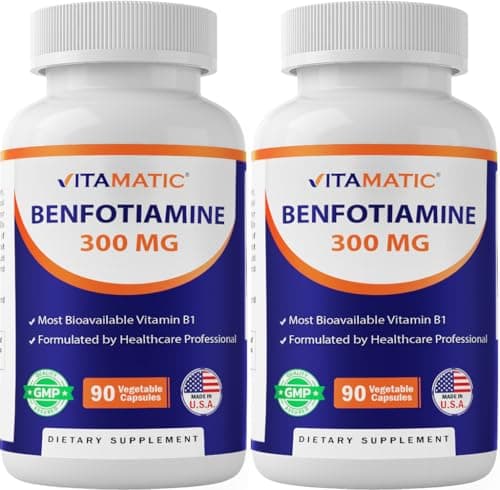 Vitamatic Benfotiamine 300 mg – Fat-Soluble Vitamin B1 – 90…
