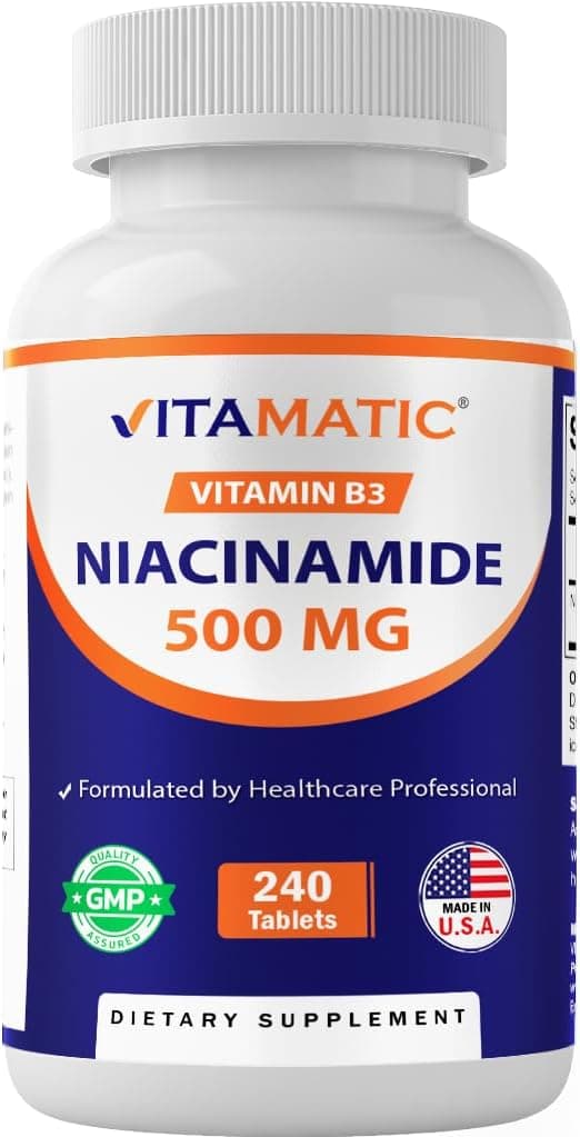 Vitamatic Niacinamide 500 mg 240 Tablets - Flush Free Vitamin…