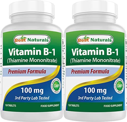 Best Naturals Vitamin B1 as Thiamine Mononitrate 100 mg 120…