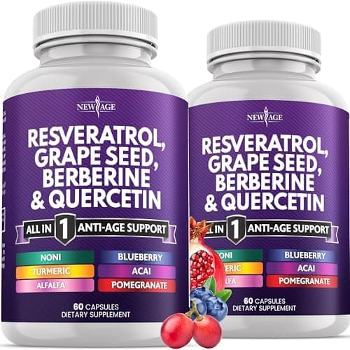 NEW AGE Resveratrol, Berberine, Grape Seed Extract, Quercetin…