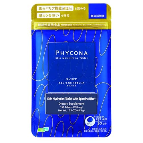 Earthrise PHYCONA - Skin Hydration Tablets with Spirulina Blue