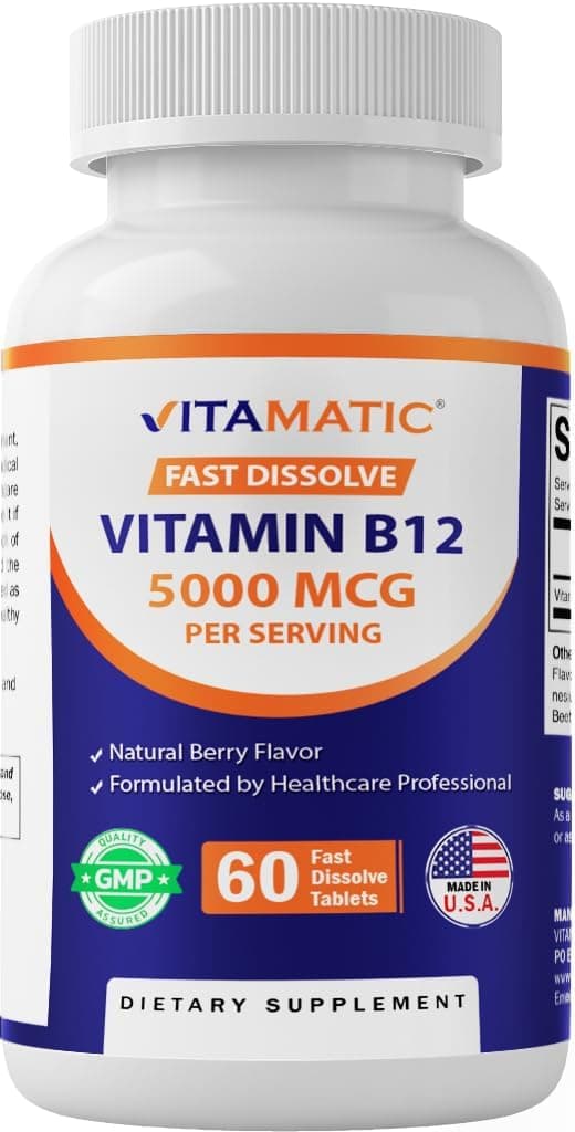 Vitamatic Vitamin B12 5000 mcg – 60 Fast Dissolve Tablets…