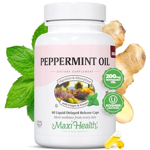 Maxi Health Peppermint Oil Capsules – Organic Ginger Oil…